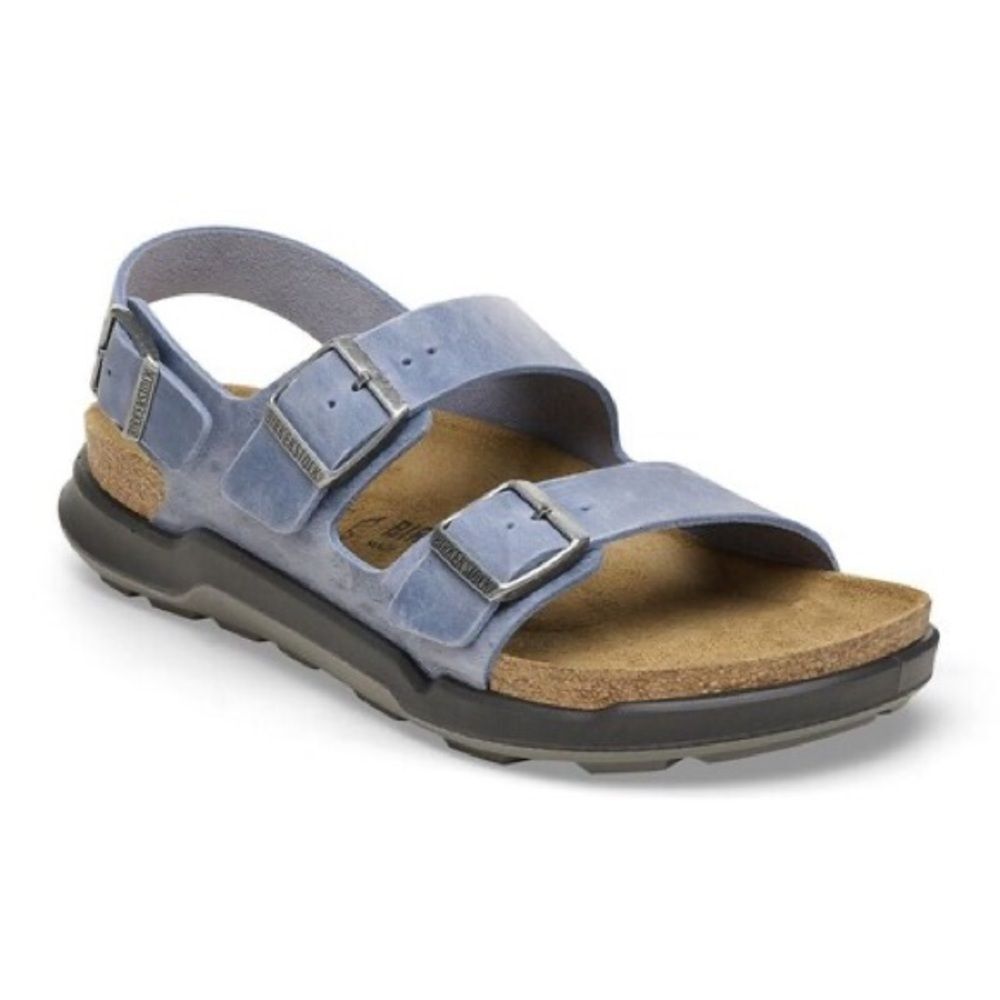 Birkenstock Men's Blue Two-Strap Sandal with Backstrap